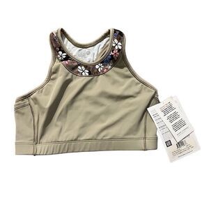 De Soto carrera beige floral bra top size large
